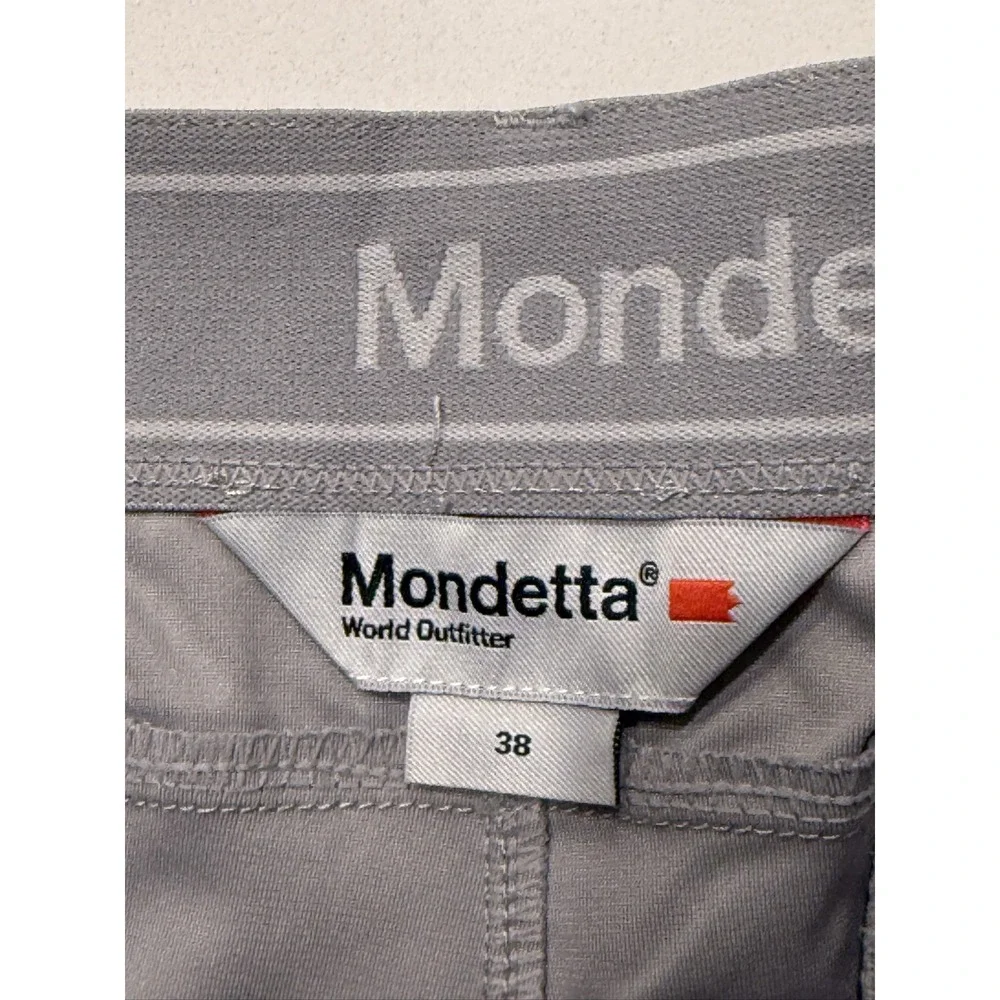 Mondetta Stretch Warp Knit Shorts Unisex 38 Gray Athletic Gym Training 9in_11